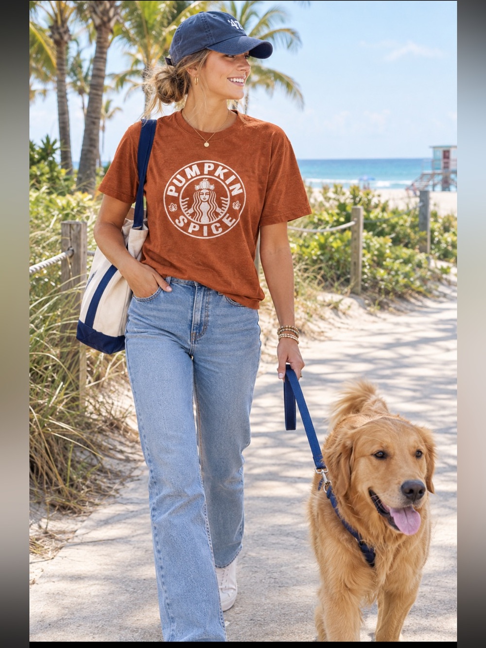 Pumpkin Spice Graphic Tee – Orange | Size medium